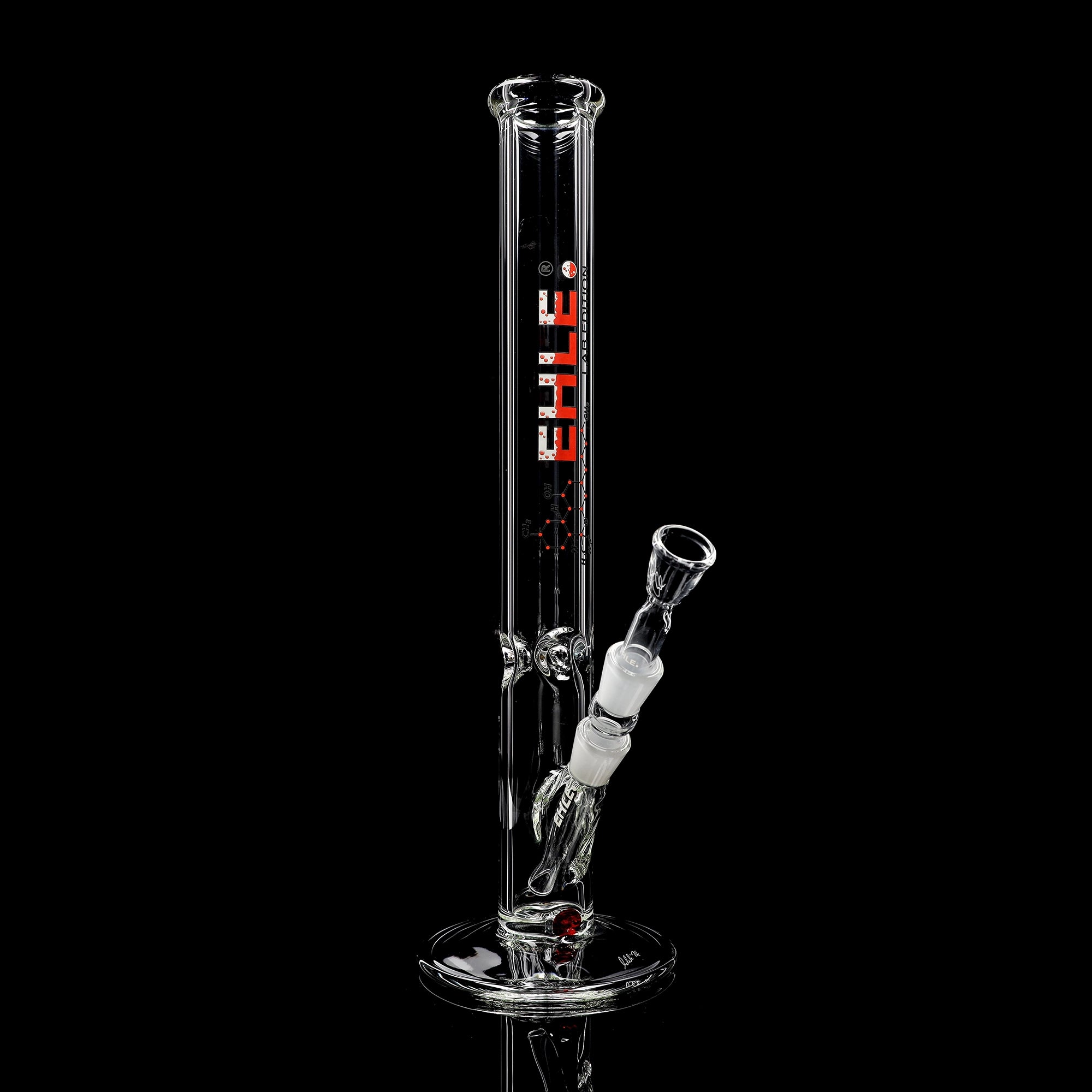 Rundfuss-Bong 7mm mit Eis - 45cm - NS 18.8