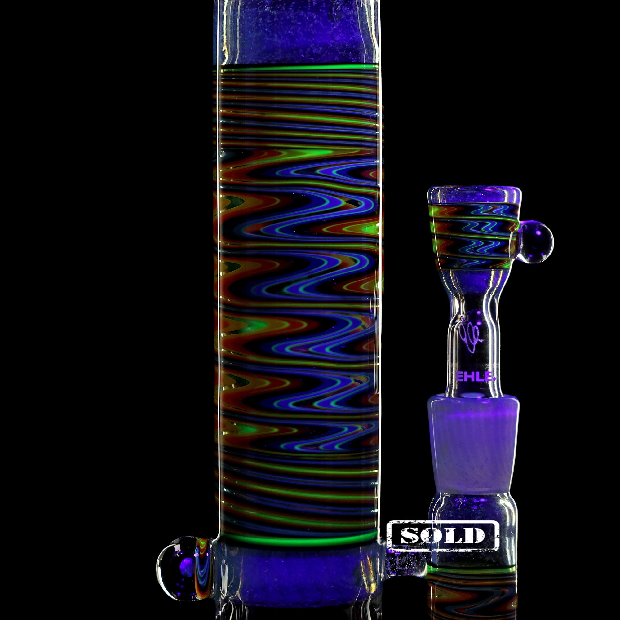 Collab Bong EHLE x mah "Perc Fire Water"