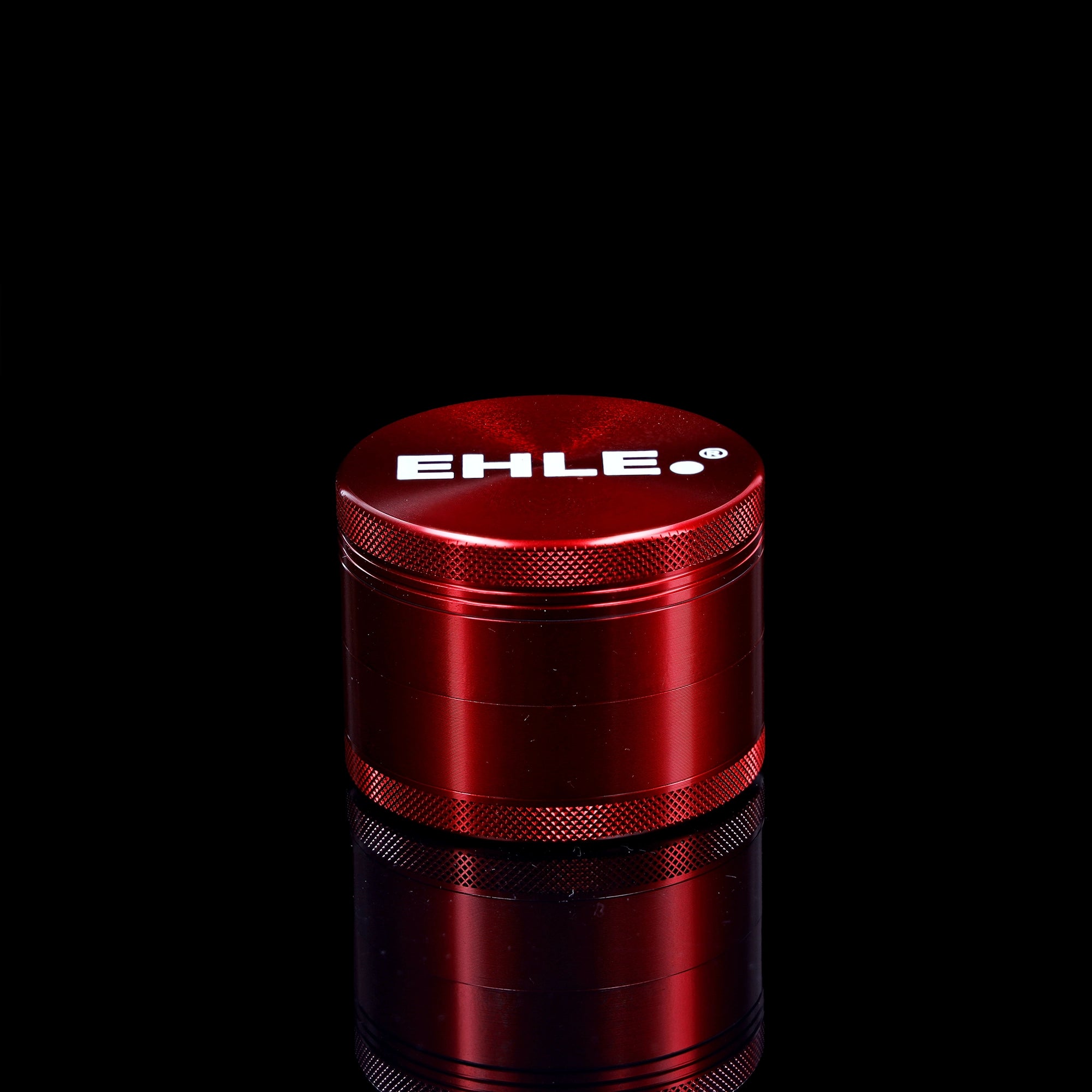 Grinder in alluminio EHLE. 63mm Rosso – 4 pezzi con setaccio per polline