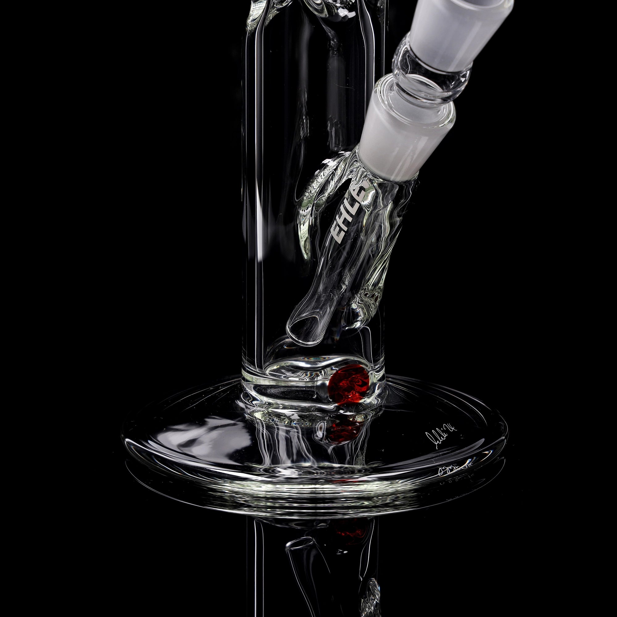 Rundfuss-Bong 7mm mit Eis - 45cm - NS 18.8