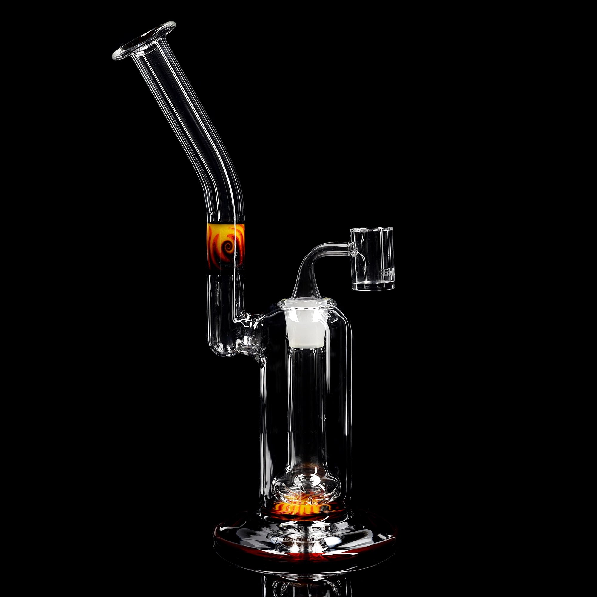 Piattaforma petrolifera arancione flash