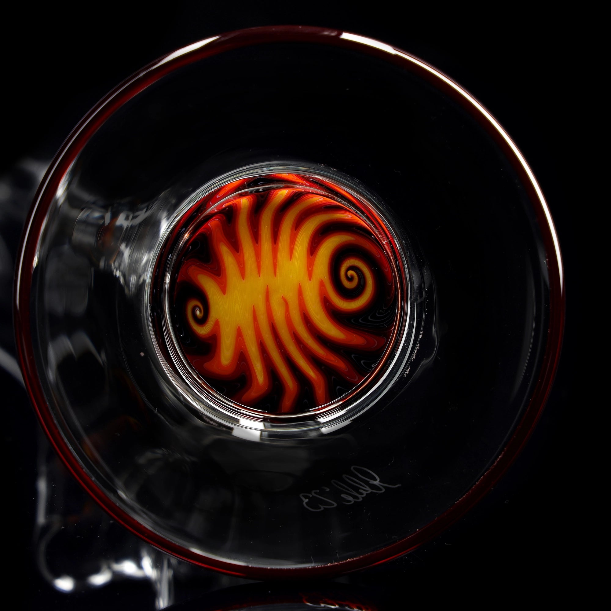 Piattaforma petrolifera arancione flash