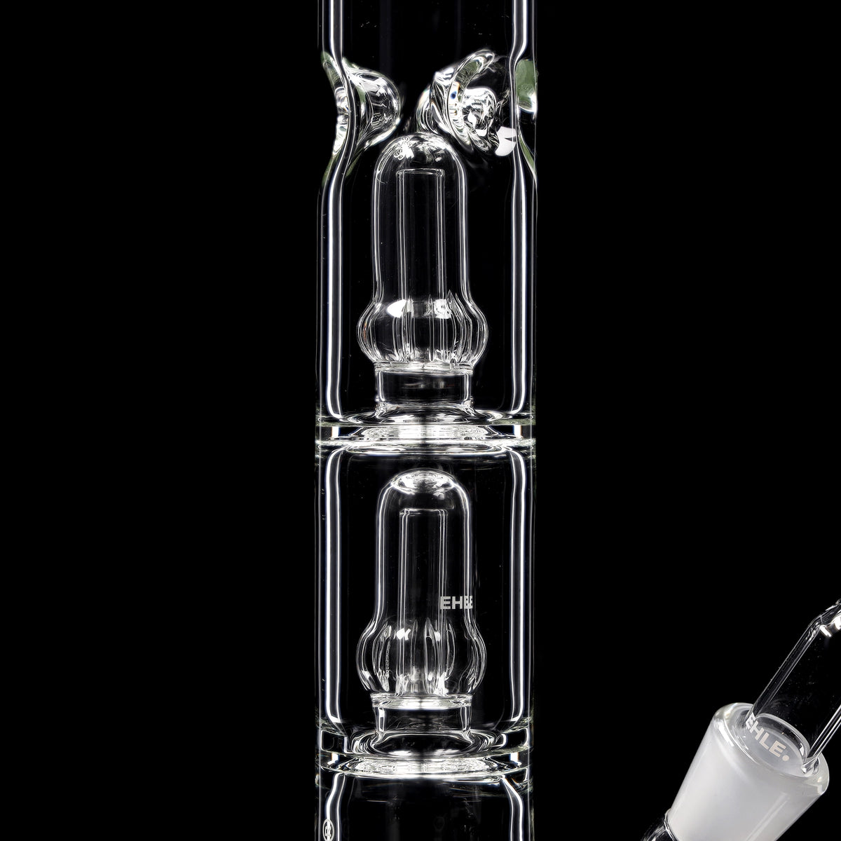 Doppelpercolatorbong mit Rundfuss 45cm - NS 18 - Outline (seitlich) - (Ansicht 3) | EHLE.