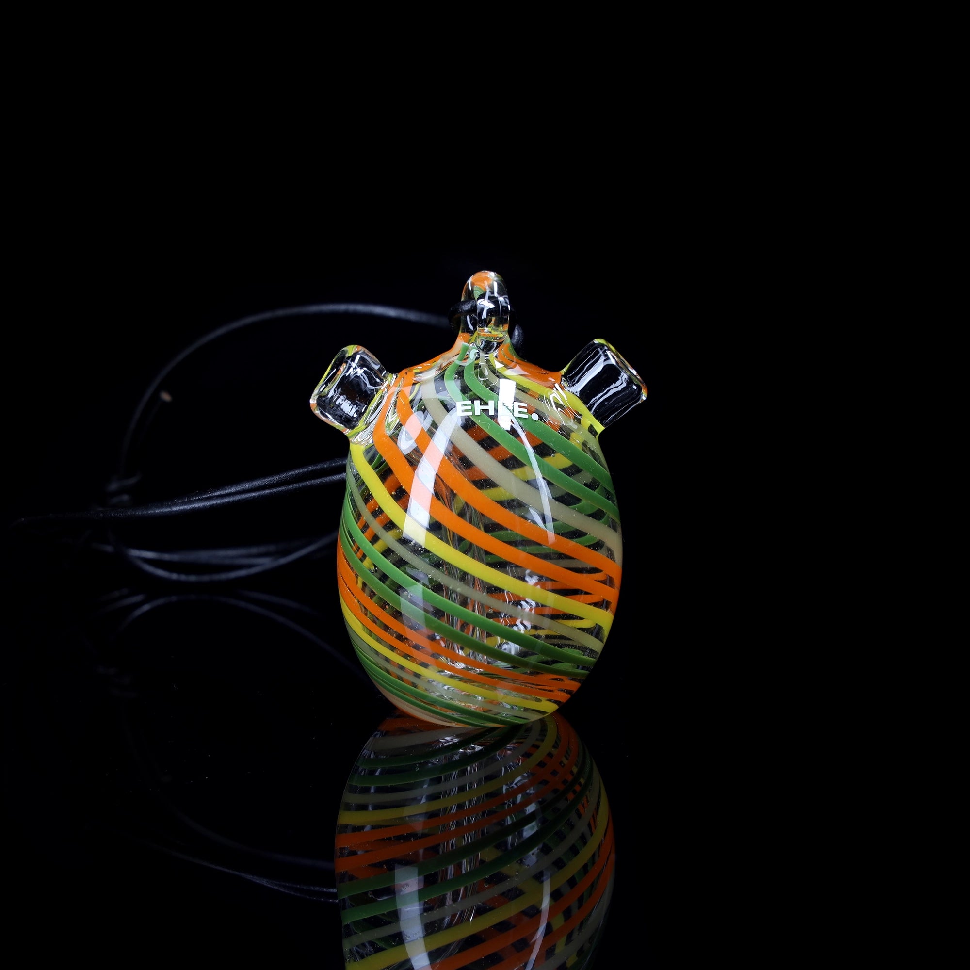 Smoke egg with color swirl