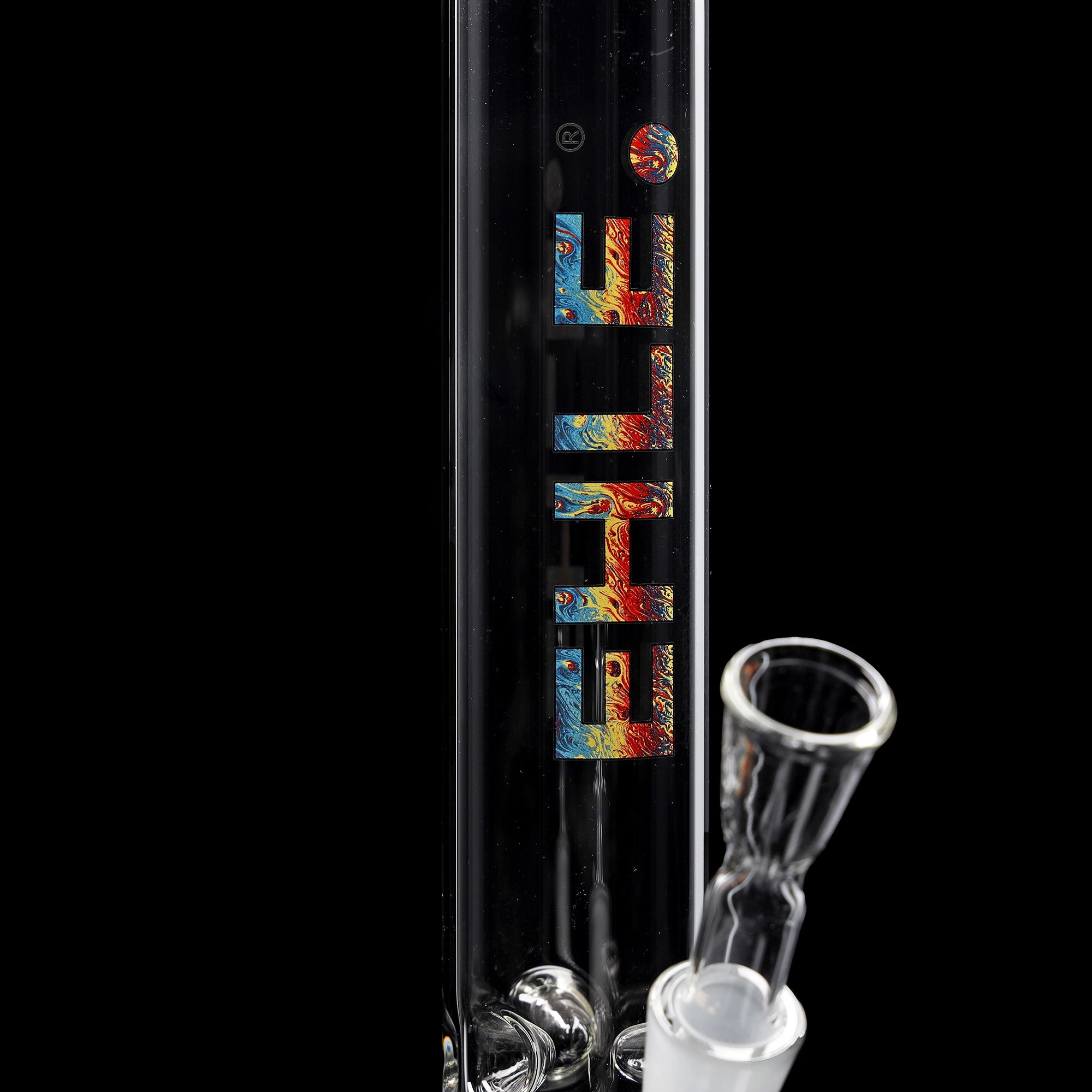 Rundfuss-Bong 3.5mm (Eis) - NS 18 -