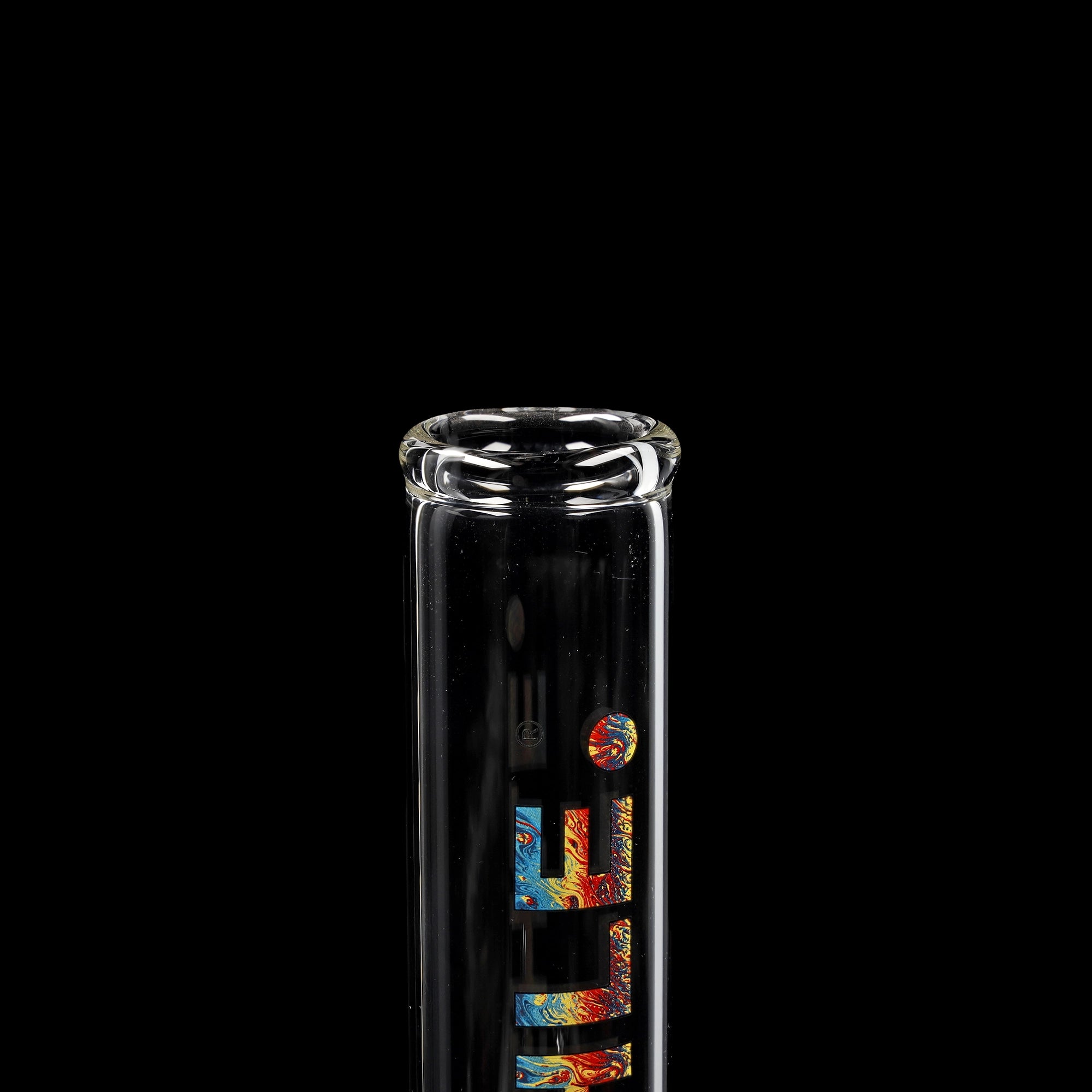 Rundfuss-Bong 3.5mm (Eis) - NS 18 -