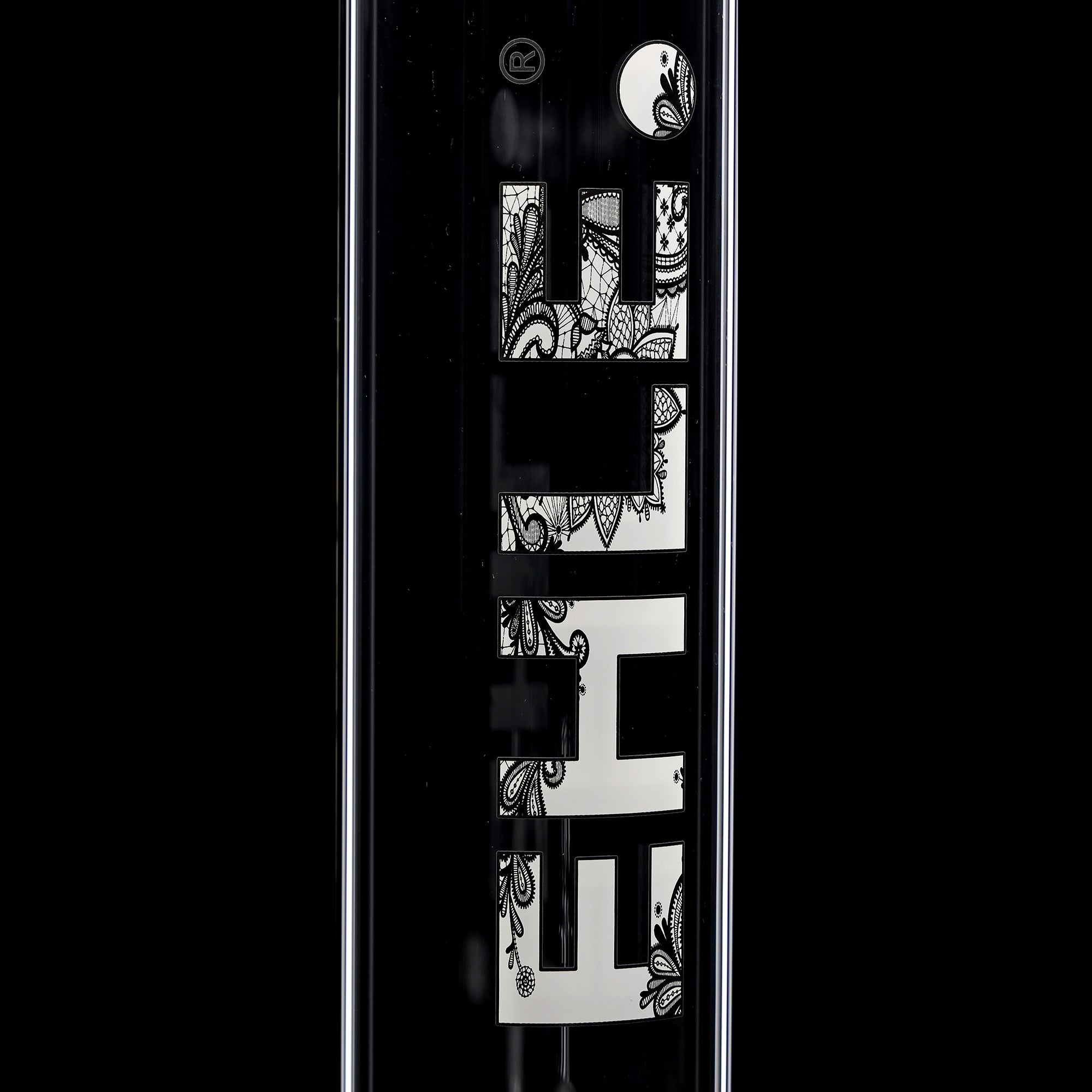 Zylinderbong 1000 ml mit Eiskerben - Kugel (NS 14)