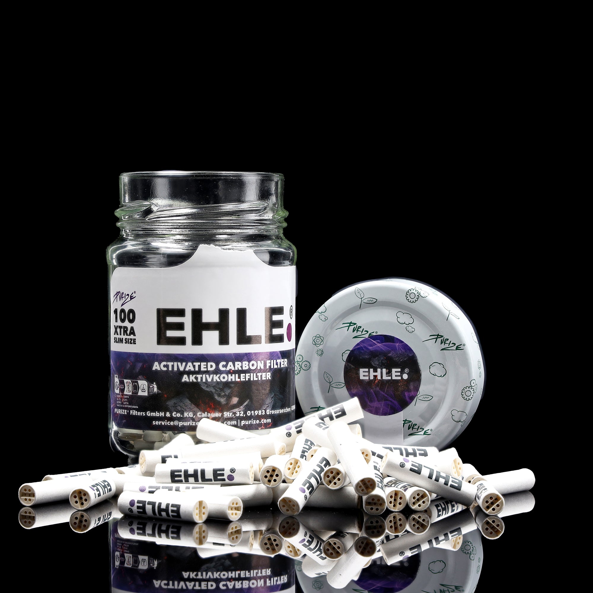 EHLE. x Purize Aktivkohlefilter Glas (100 St.)