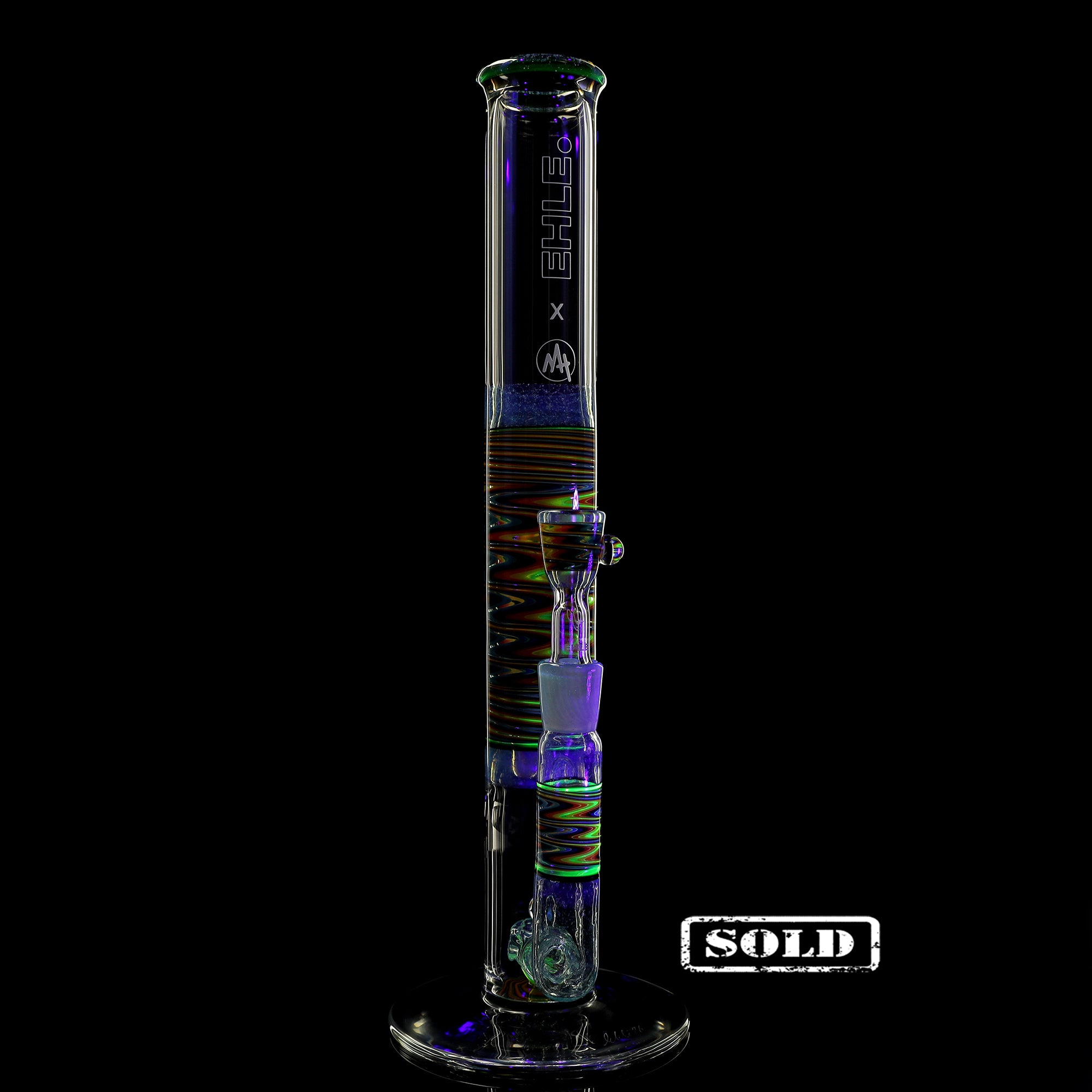 Collab Bong EHLE x mah "Perc Fire Water"