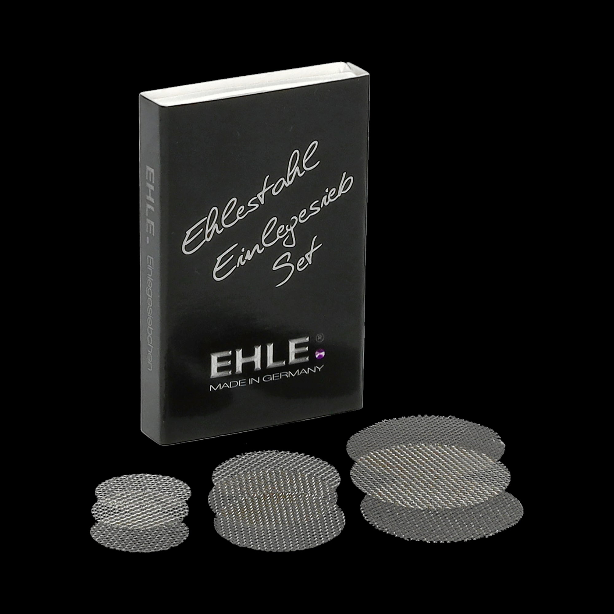 EHLE. Edelstahl - Einlegesieb Set , je 3 x  15mm + 20mm + 25mm Ø