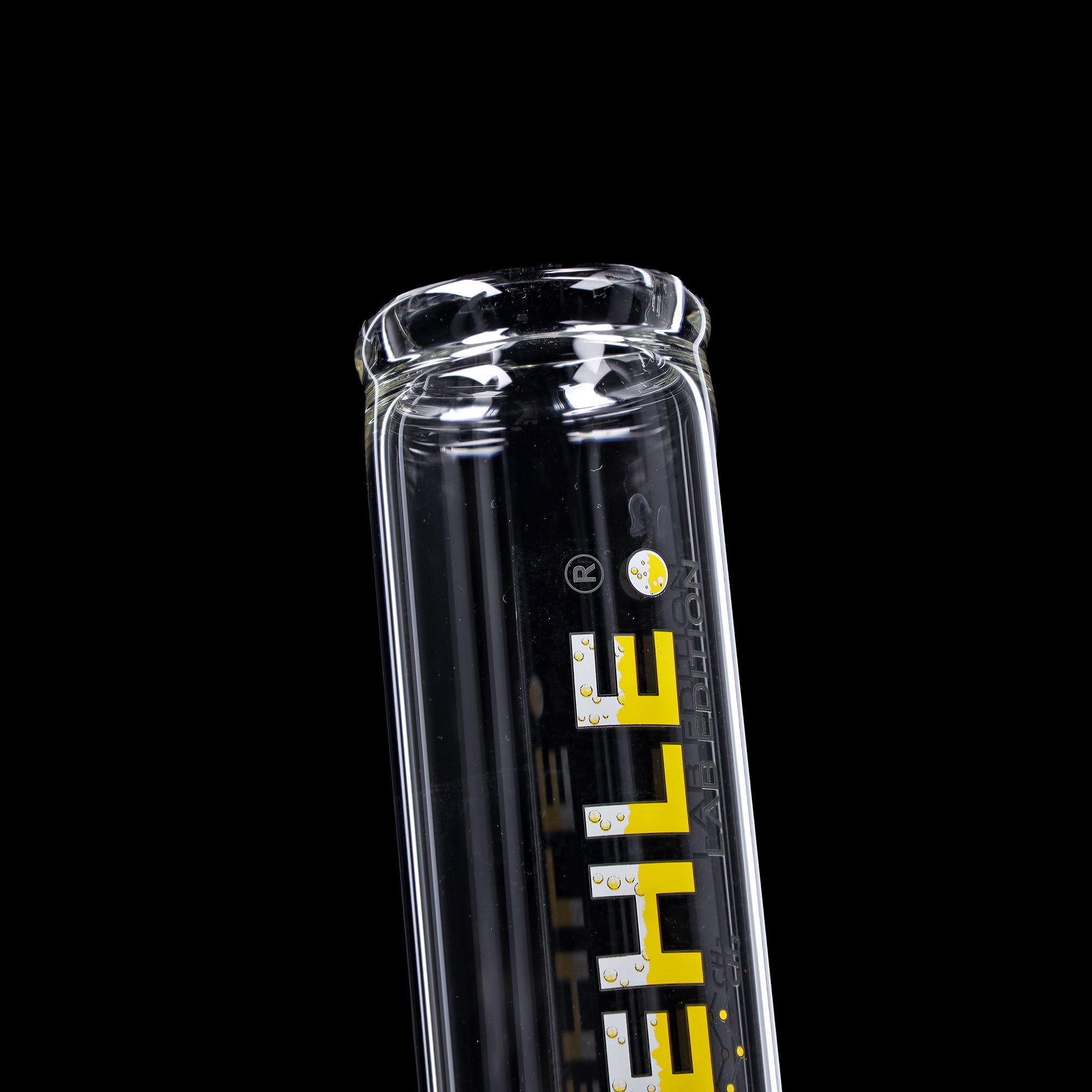Zylinderbong 500 ml mit Eiskerben - Kugel gebogen (NS 14)