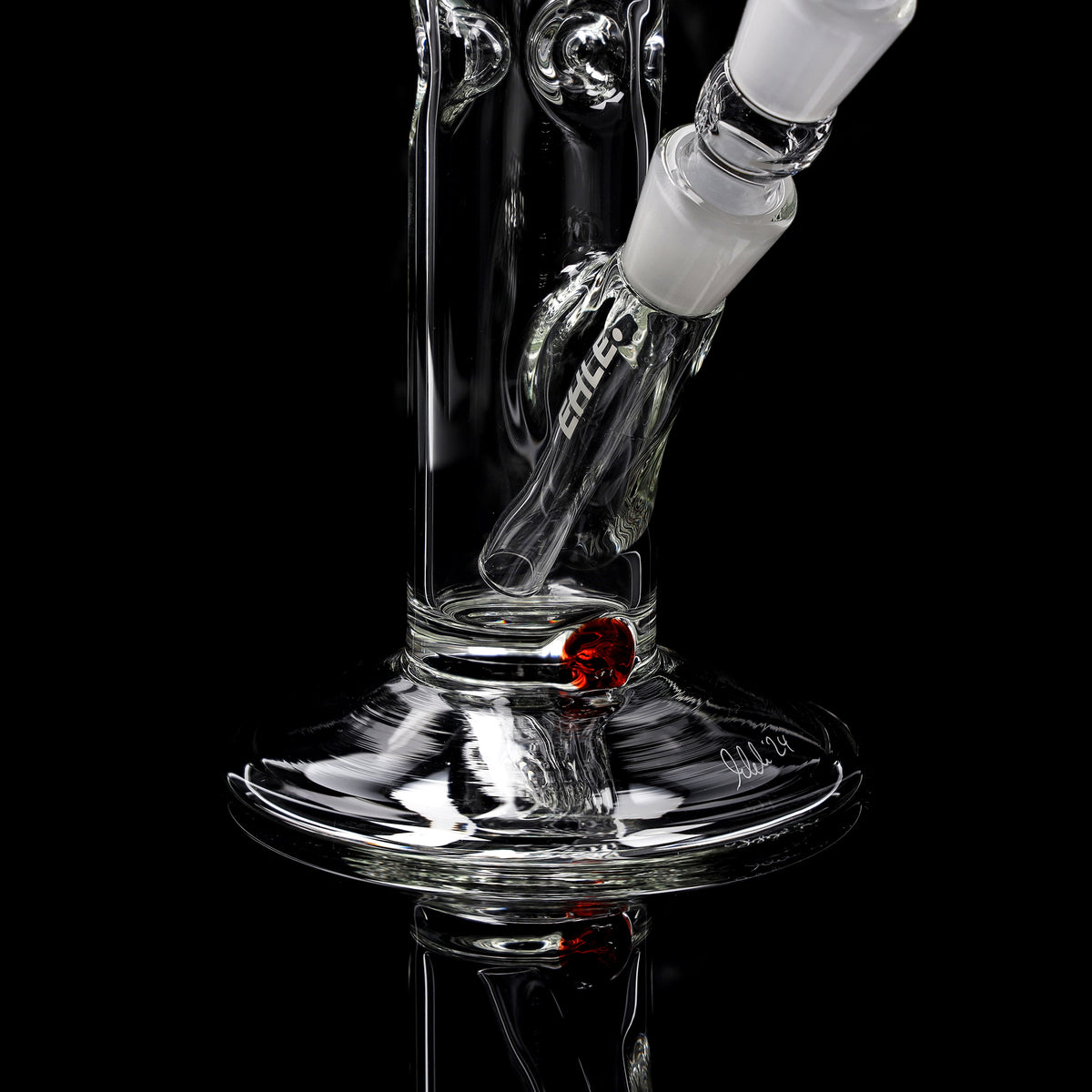 Rundfuss-Bong 5mm mit Eis - 37cm (NS 14)