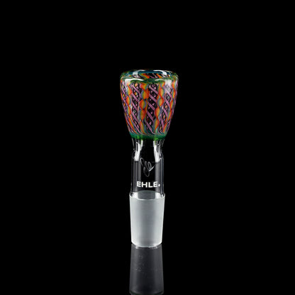 Limitierter Bong-Kopf NS 18,8 ,,Crushed Opal - Spiral" inkl. Holzständer