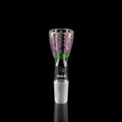 Limitierter Bong-Kopf NS 18,8 ,,Crushed Opal - Spiral glowing" inkl. Holzständer