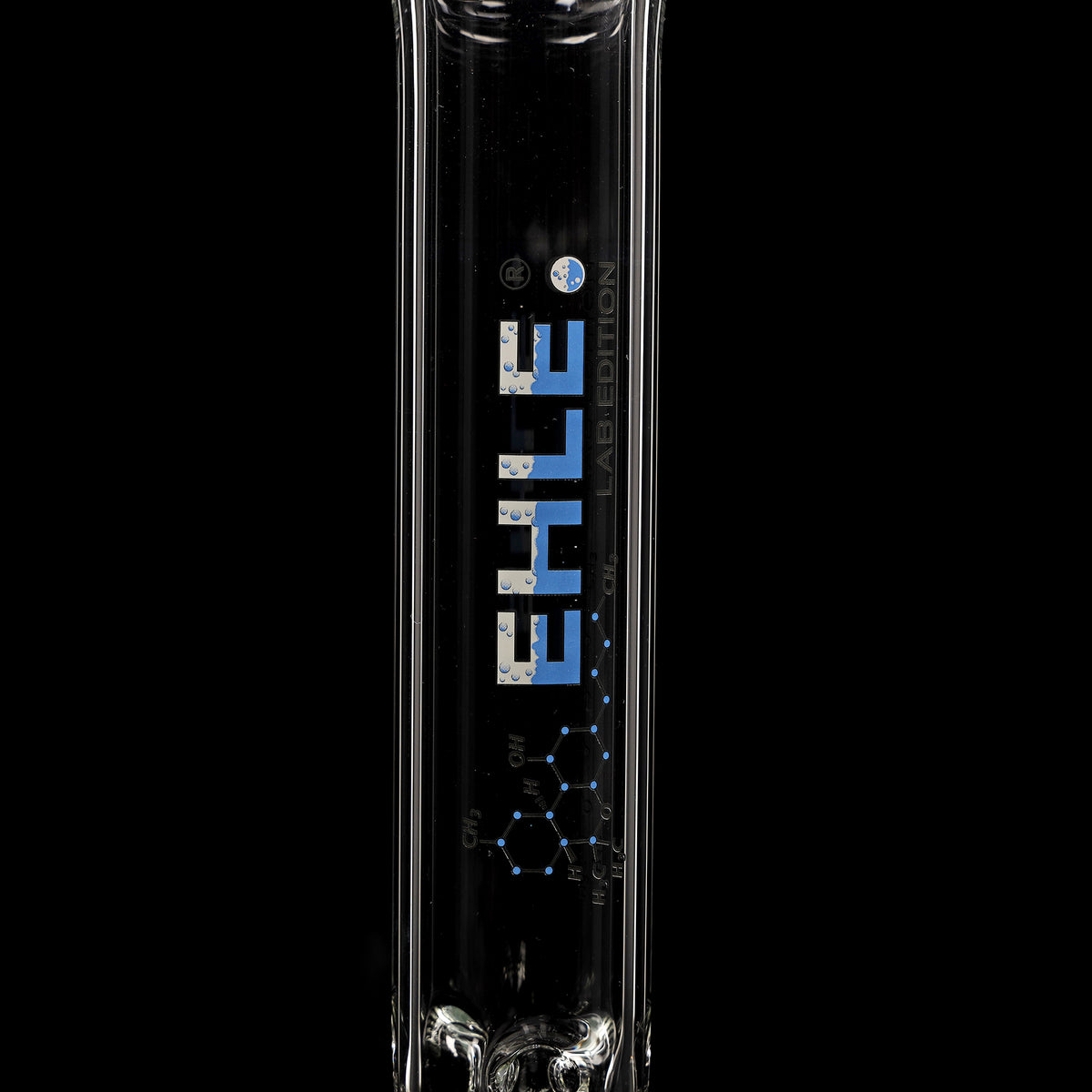 Rundfuss-Bong 5mm mit Eis - 37cm (NS 14)