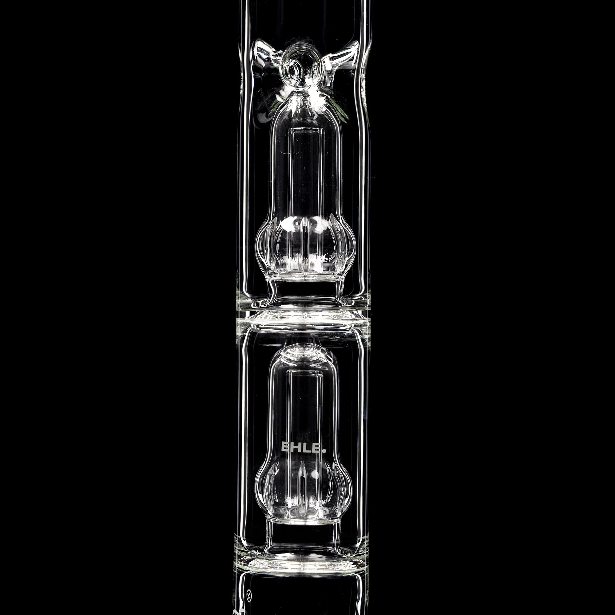 Percolatorbong (doppelt) mit Sechskantfuss - NS 18 - Oultine (seitlich) -