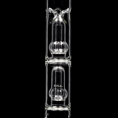 Percolatorbong (doppelt) mit Sechskantfuss - NS 18 - Oultine (seitlich) -