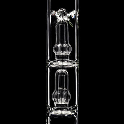 Doppelpercolatorbong mit Rundfuss 45cm - NS 18 - Outline (seitlich) - (Ansicht 2) | EHLE.