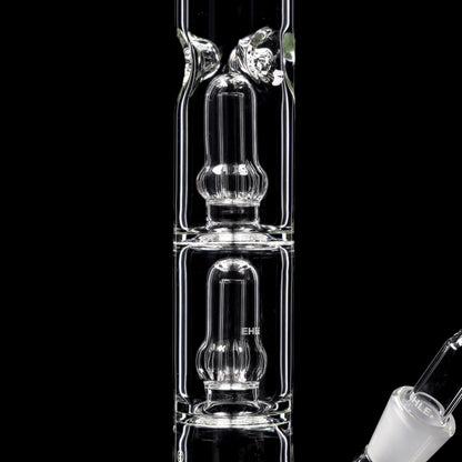 Doppelpercolatorbong mit Rundfuss 45cm - NS 18 - Outline (seitlich) - (Ansicht 3) | EHLE.
