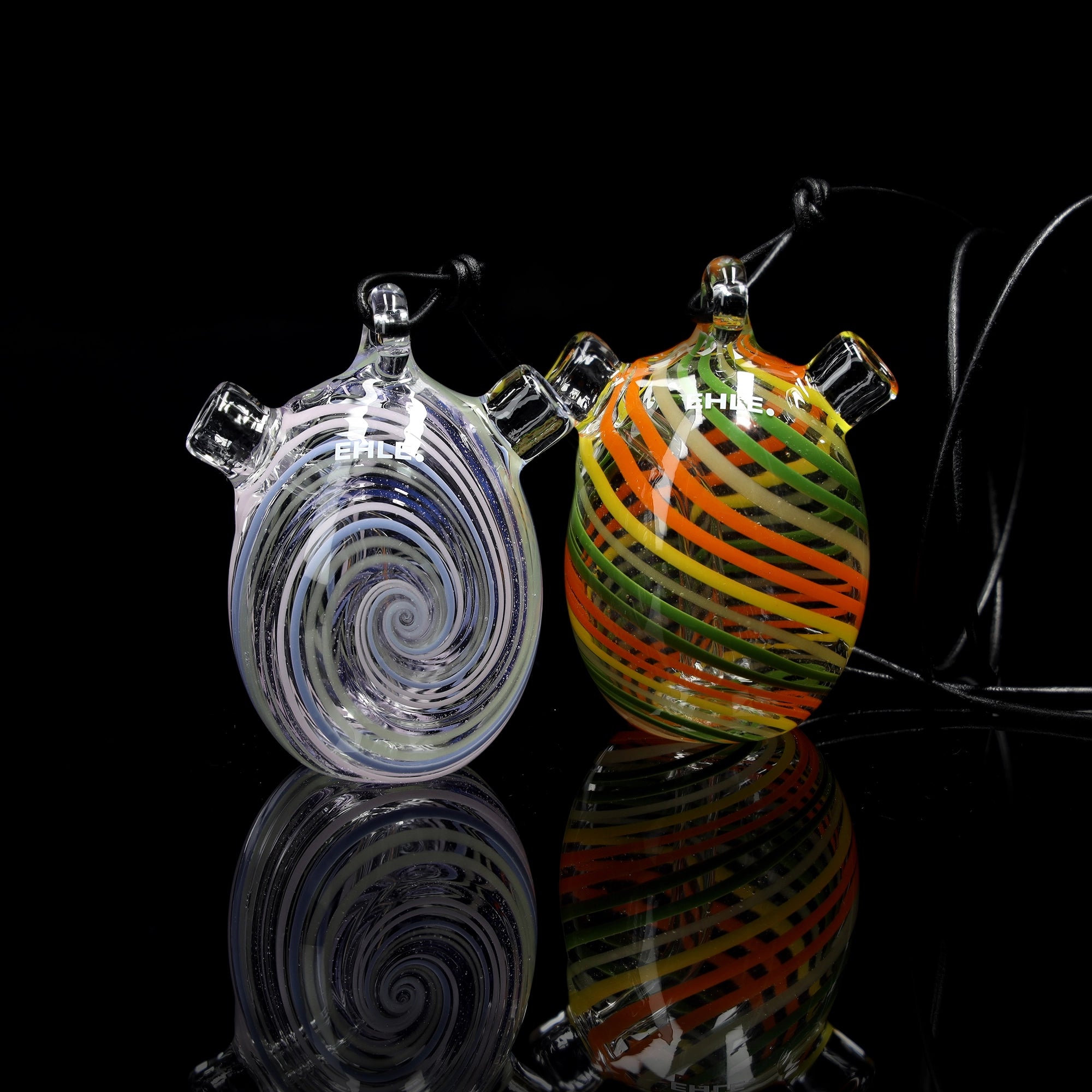 Smoke egg with color swirl