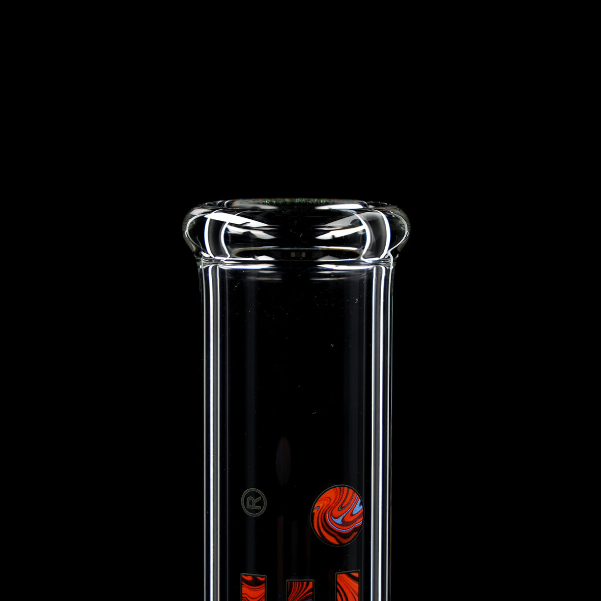 Rundfuss-Bong 5mm mit Eis - 45cm (NS 18)