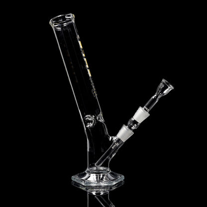 Zylinderbong 250 ml mit Eiskerben - gebogen (NS 14)