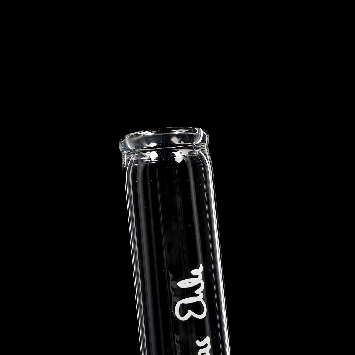 Zylinderbong 500 ml mit Eiskerben - gebogen (NS 14)