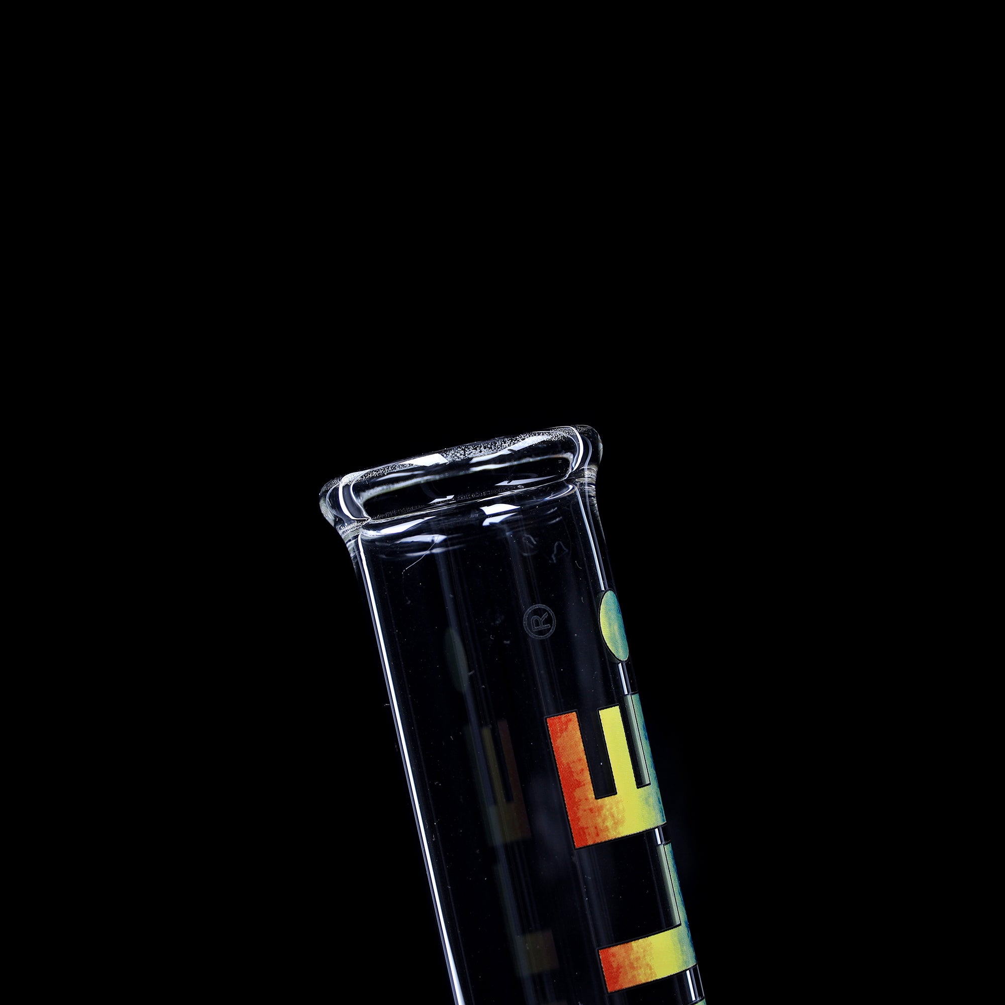 Zylinderbong 250 ml mit Eiskerben - Kugel gebogen (NS 18)
